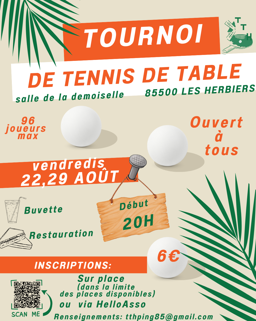 Tournois d’été, Inscriptions ouvertes !
